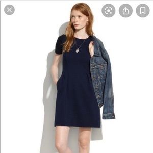 Madewell Gallerist Ponte Dress  Black Blue